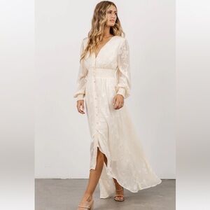 Baltic Born Cream Long Sleeve Maxi Dress